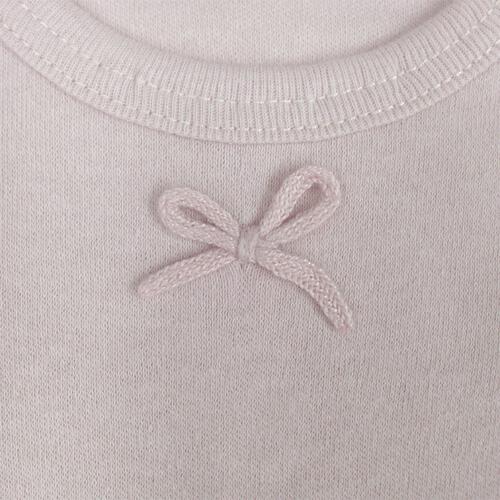 長袖ロンパース肌着 2枚組 スムス うさぎ ピンク×70cm