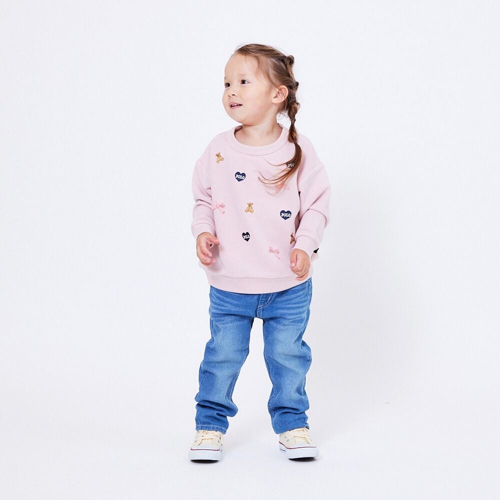 POLO BCS ハート刺繍トレーナー ピンク×90cm ベビーザらス限定