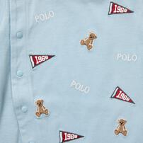 POLO BCS ロゴクマ半袖ロンパース ターコイズ&times;70cm ベビーザらス限定