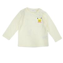 monpoke モンポケ 長袖Ｔシャツ シリコンワッペン(ナチュラル×100cm)