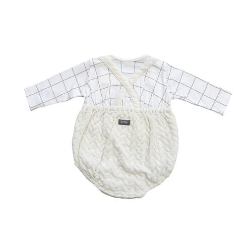 miffy ミッフィー 長袖ボティスーツ サロペット風 ナチュラル×80cm ベビーザらス限定