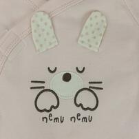 ストレッチカバーオール ウサギ(ピンク×50-60cm)