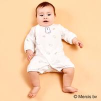 miffy ミッフィー フィットオール モノトーン 総柄 (ホワイト×60-70cm) ベビーザらス限定