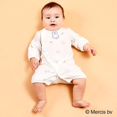 miffy ミッフィー フィットオール モノトーン 総柄 (ホワイト×60-70cm) ベビーザらス限定