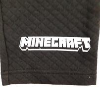 マインクラフト 長袖パジャマ 裏綿ダイヤキルト 総柄丸首 グリーン×130cm