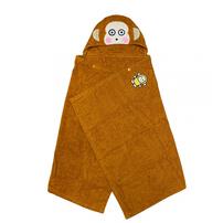 SANRIO サンリオ フード付き湯上りタオル モンキチ ブラウン×フリー ベビーザらス限定