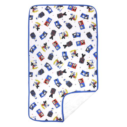 敷きパッド ミッキー ホワイト レギュラーサイズ 70x120cm 手洗い可能｜入園準備 入園グッズ 入園入学祝い 通園