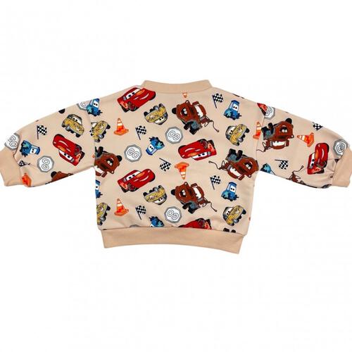 【Sophitica × tsumashi1118さん】Disney カーズ 裏毛トレーナー ライトベージュ×90cm ベビーザらス限定