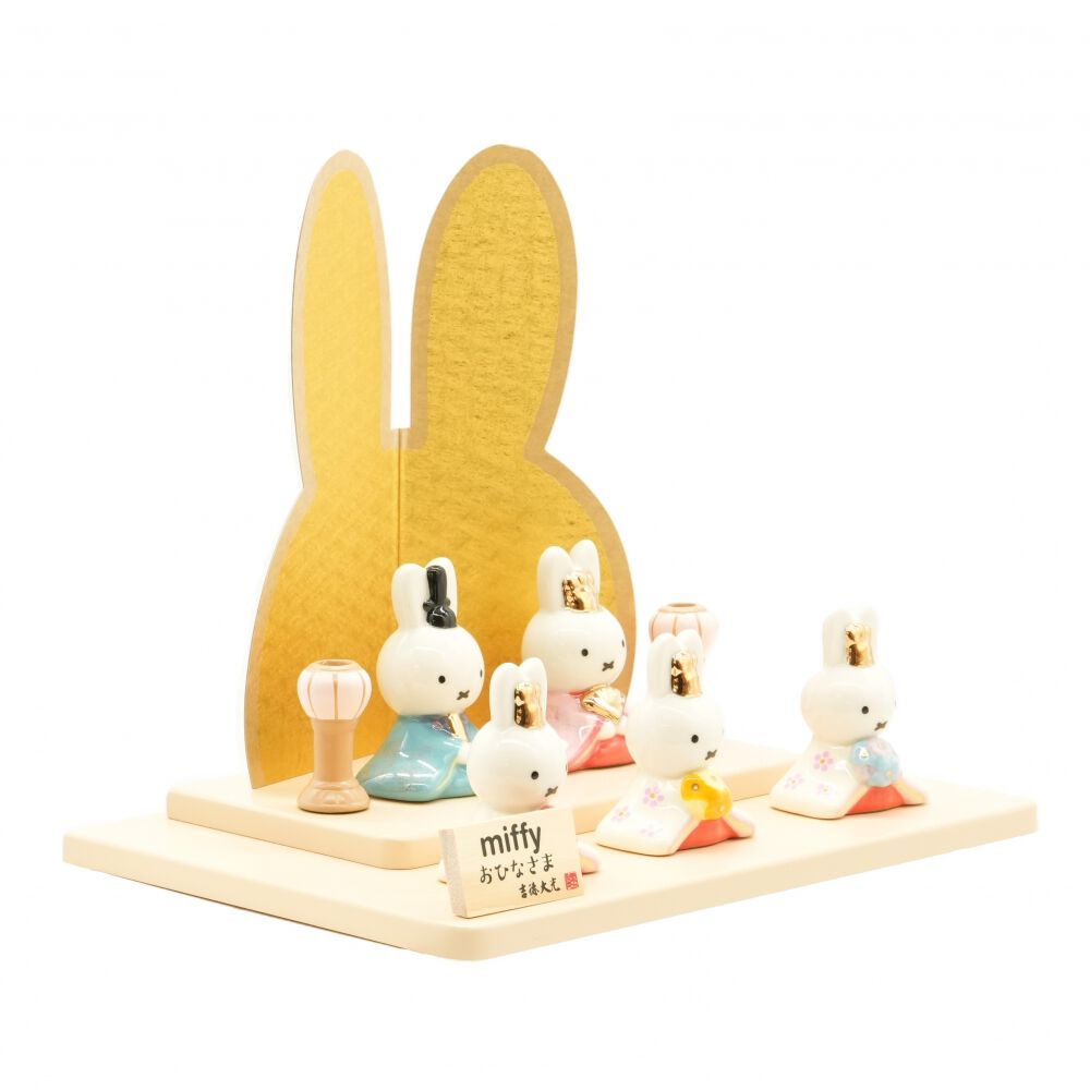 ミッフィー 磁器五人飾りひな人形（183122）雛人形 間口25cm お雛さま