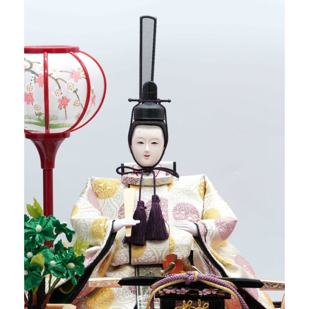 雛人形】ケース飾り 親王飾り「舞桜刺繍アクリル」 (322027)ひな人形