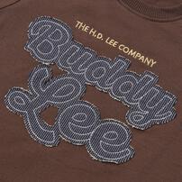 BUDDYLEE 半袖Ｔシャツ デニムニットロゴ ブラウン&times;80cm