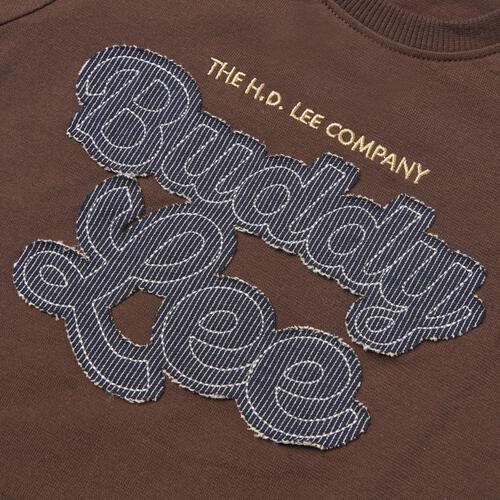 BUDDYLEE 半袖Ｔシャツ デニムニットロゴ ブラウン&times;80cm