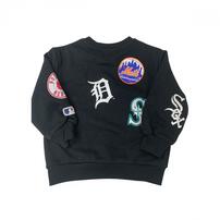 ベビーザらス限定　ＭＬＢ チームワッペン柄トレーナー(ブラック×90cm)