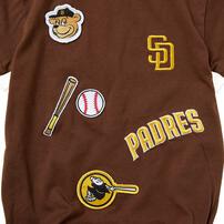 MLB ワッペン半袖ボディスーツ パドレス ブラウン&times;80cm  ベビーザらス限定