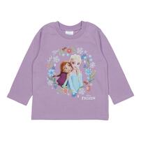 Disney ディズニー アナと雪の女王 長袖Tシャツ 天竺 パープル×95cm ベビーザらス限定