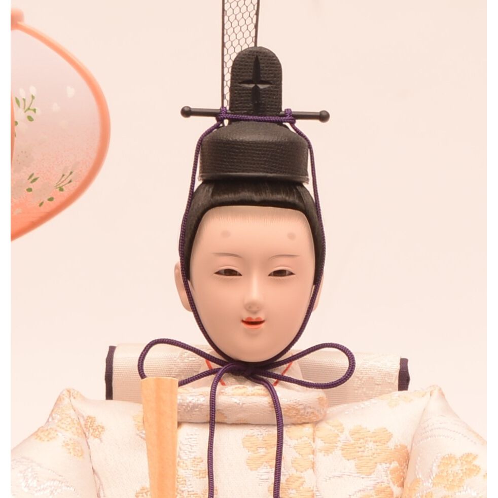 雛人形】ケース飾り 親王飾り「桜リボン金ぼかし」(322590)ひな人形