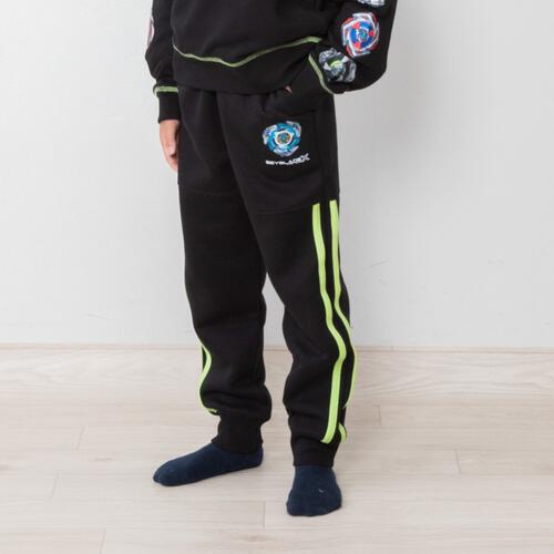 BEYBLADE X ロングパンツ ジャージ ベイブレード エックス ブラック&times;130cm ベビーザらス限定