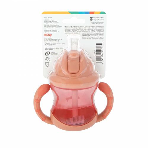 Nuby ヌービー Flip N Sip ツインハンドルマグカップ (ピンク)