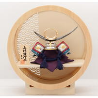 【五月人形】兜飾り 床飾り「上杉謙信丸形」 (536620)コンパクト 丸型 丸形 おしゃれ 男の子 【オンライン限定】【メーカー直送】