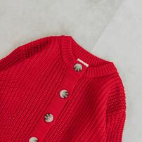 【FirstCloset×mioさん】カーディガン レッド×80cm