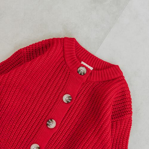 【FirstCloset×mioさん】カーディガン レッド×80cm