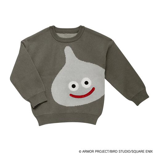 ドラクエベビー＆キッズ セーター メタルスライム(グレー×約100cm)