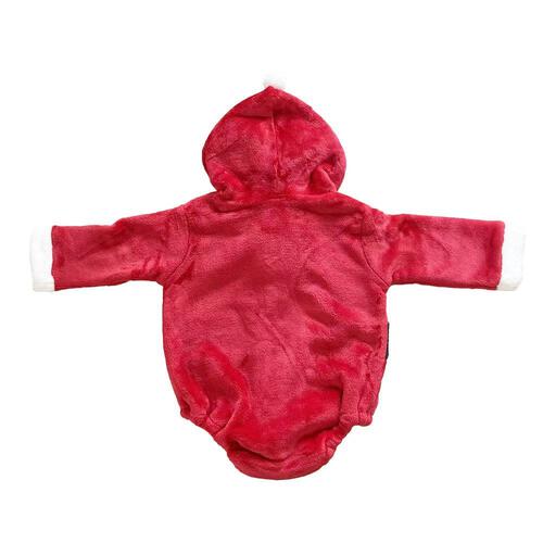 クリスマスボディスーツ 帽子付きサンタ コスチューム ベビー サンタクロース コスチューム 子供 衣装 レッド×80cm ベビーザらス限定