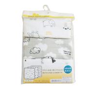 モスリンガーゼハンカチ 3枚組 アニマル×さんかく×雲 ベビーザらス限定