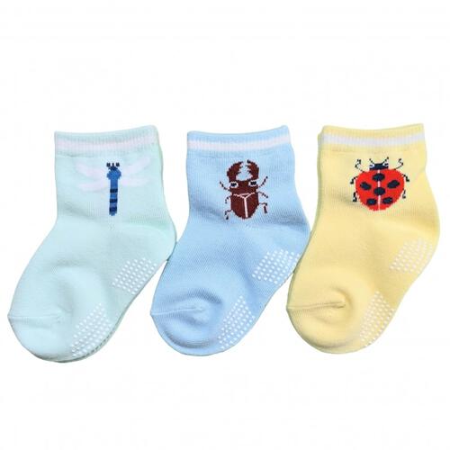 3P ロークルーソックス 昆虫 9-15cm ベビーザらス限定