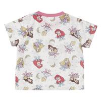 ディズニー 半袖パジャマ プリンセス 総柄 腹巻付き ピンク&times;110cm 