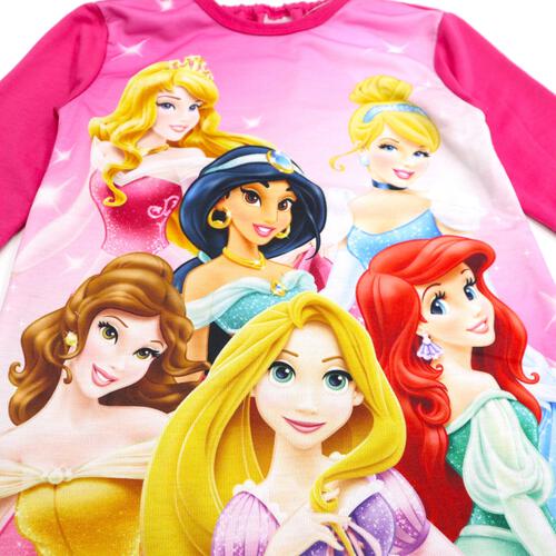 Disney ディズニー 長袖ナイトドレス フリル付き プリンセス ピンク×100cm ベビーザらス限定