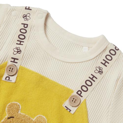 Disney ディズニー 半袖ボディスーツ 吊りブルマ風 くまのプーさん イエロー&times;80cm ベビーザらス限定