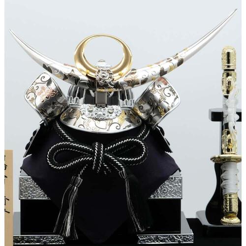 【五月人形】兜飾り ケース飾り「上杉謙信 金銀唐草前立アクリルケース」 (538709)コンパクト トイザらス・ベビーザらス限定【メーカー直送】