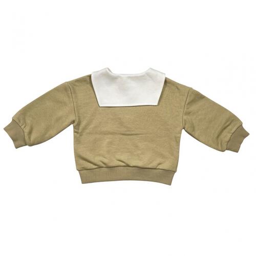 sophitica 裏毛襟付きトレーナー ベージュ&times;80cm