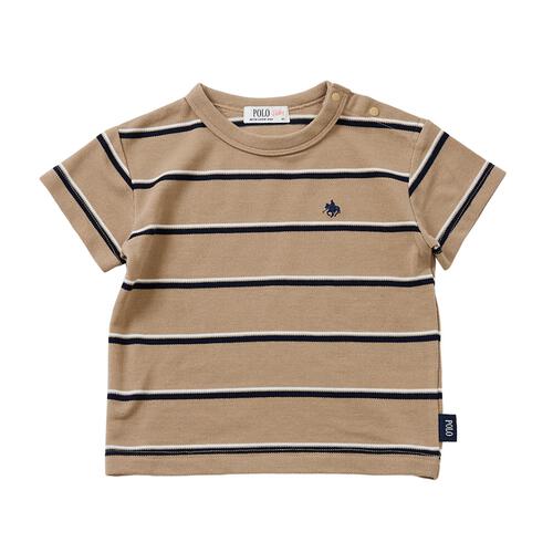 POLO BCS 鹿の子マルチボーダー半袖Ｔシャツ ベージュ&times;80cm ベビーザらス限定 赤ちゃん 出産準備 出産祝い ベビー服 子供服