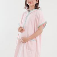 バスローブポンチョ（ピンク）(ピンク×M-L)