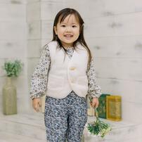 【FirstCloset×mioさん】ボアベスト オフホワイト×95cm