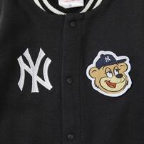 MLB スタジャン風 ロンパース ヤンキース ブラック×70cm ベビーザらス限定