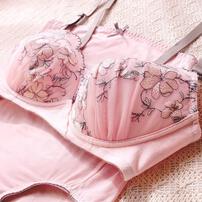 エンブ刺繍ブラ＆ショーツ（ピンク×L） ベビーザらス限定