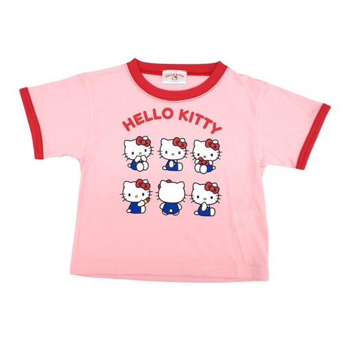 SANRIO サンリオ ハローキティ 天竺長袖パジャマ＋半袖Ｔシャツセット パジャマ ピンク&times;110cm ベビーザらス限定