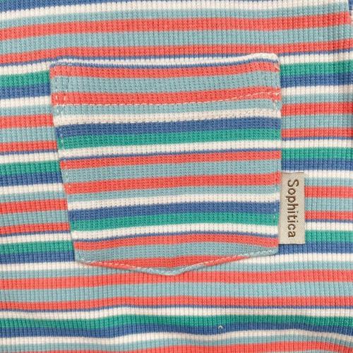 sophitica ワッフル長袖 デイリーTシャツ サックス&times;80cm