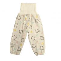 シナぷしゅ 長袖パジャマ 裏綿ダイヤキルト 総柄丸首 ホワイト×80cm