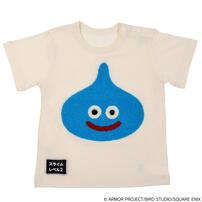 ドラクエベビー＆キッズ 半袖Tシャツ サガラ刺繍 スライム ホワイト&times;130cm