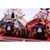 【雛人形】ケース飾り 親王飾り「雪輪に春うららワイン塗六角」 (322261)ひな人形 ひな祭り お雛様 おしゃれ【メーカー直送】