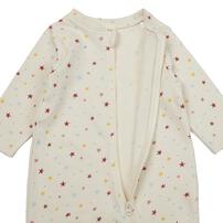 【FirstCloset×mioさん】 長袖ファスナーオール  星柄 裏毛 ナチュラル×80cm ベビーザらス限定