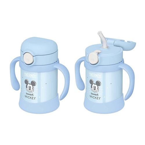まほうびんのベビーストローマグ 250ml (パステルブルー ディズニー ミッキー柄)