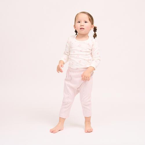 長袖シャツ肌着2枚組 スムス ケーキハート ピンク&times;80cm ベビーザらス限定