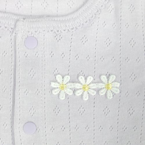 2枚組半袖前開きロンパース肌着 パターンメッシュ 花 パステルブルー&times;60cm ベビーザらス限定