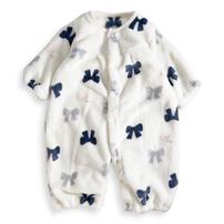 ２WAYドレスオール フリース リボン柄 グレー×50-60cm