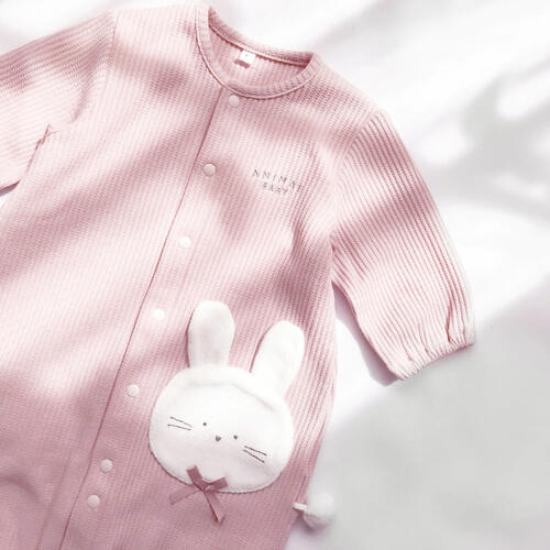 新生児2WAYドレス うさぎアップリケ (ピンク×50-70cm) ベビーザらス限定